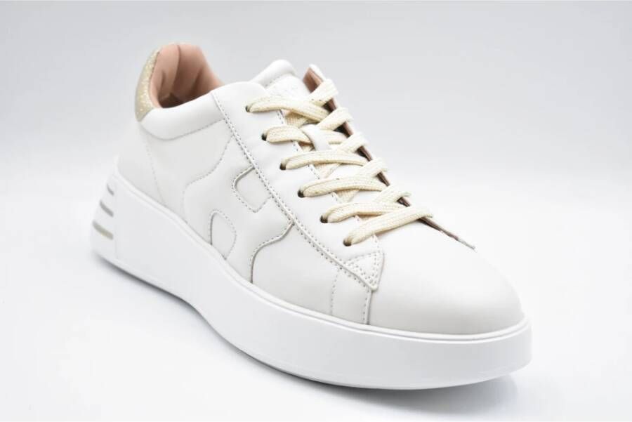 Hogan Yoghurt Veterschoenen Platte Schoenen White Dames