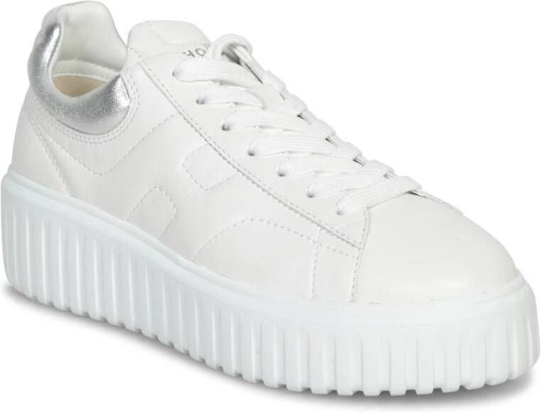 Hogan Zilver Wit Gestreepte Sneakers White Dames