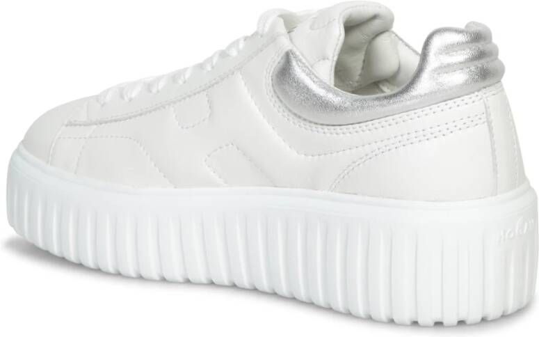 Hogan Zilver Wit Gestreepte Sneakers White Dames