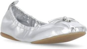 Hogan Zilveren Ballet Flats met Strik Gray Dames