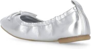 Hogan Zilveren Ballet Flats met Strik Gray Dames