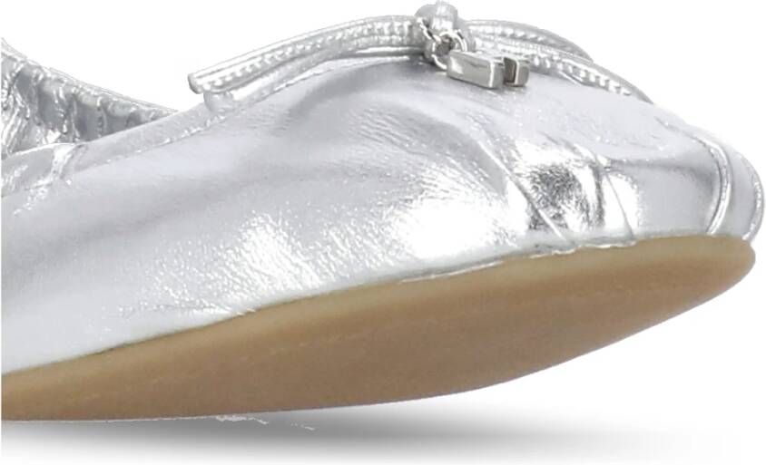 Hogan Zilveren Ballet Flats met Strik Gray Dames