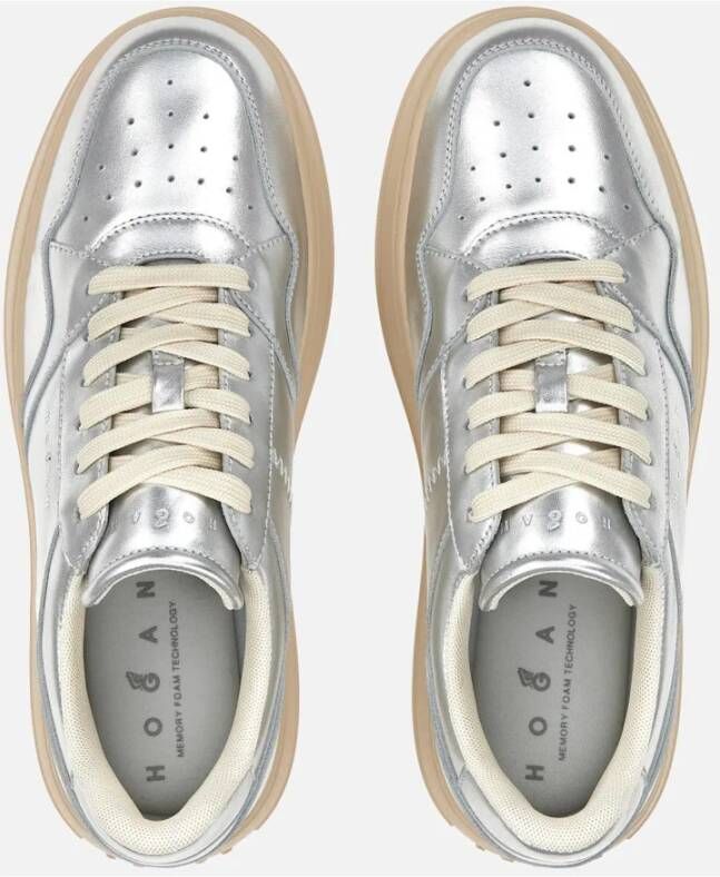 Hogan Zilveren Skyscraper Sneakers Gray Dames