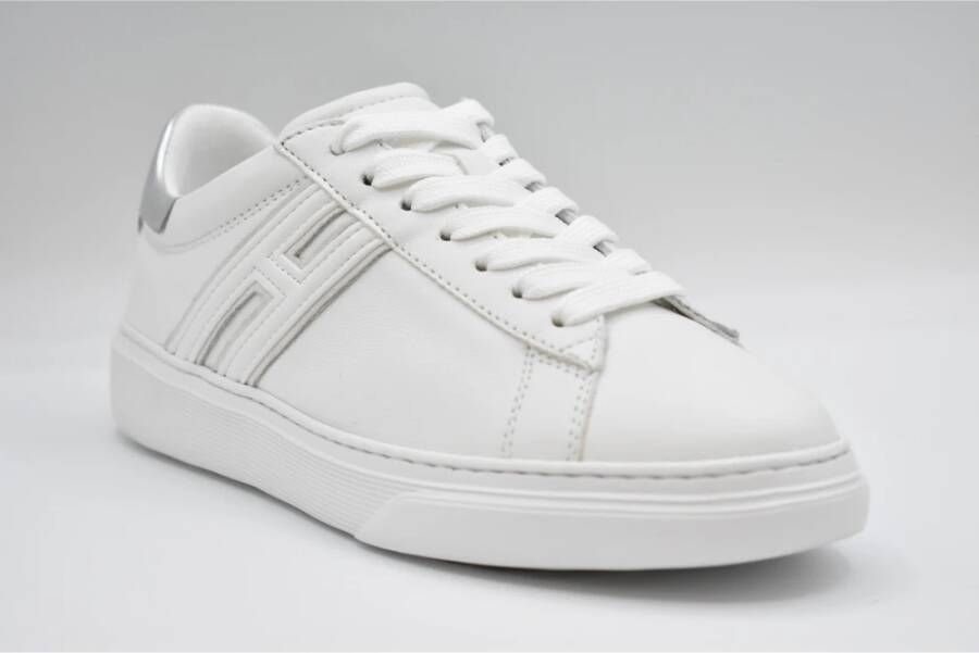 Hogan Zilveren Veterschoenen Bianca White Dames