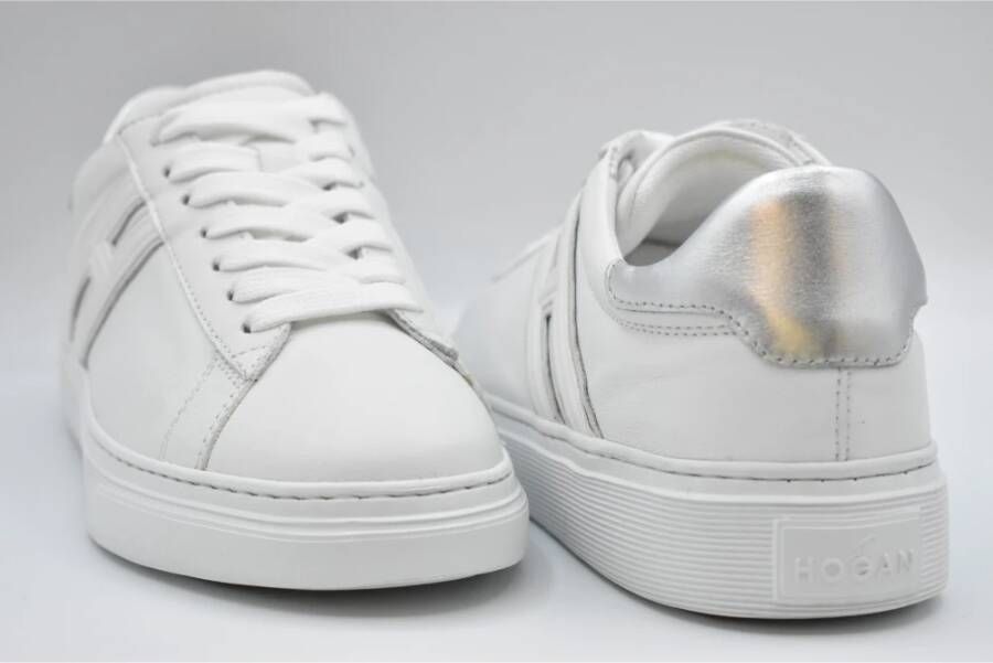 Hogan Zilveren Veterschoenen Bianca White Dames