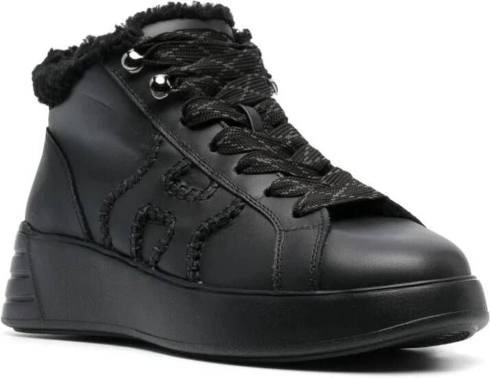 Hogan Zwarte Casual High Top Sneakers Black Dames