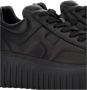 Hogan Zwarte Leren Sneakers Ronde Neus Vetersluiting Black Dames - Thumbnail 6