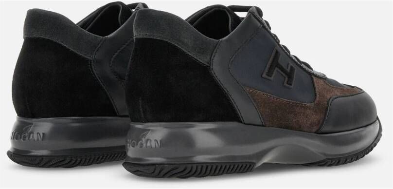 Hogan Zwarte Interactieve Sneakers Urban Casual Look Black Heren