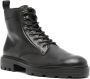 Hogan Zwarte Kalfsleren Veterschoenen Dikke Zool Black Heren - Thumbnail 2