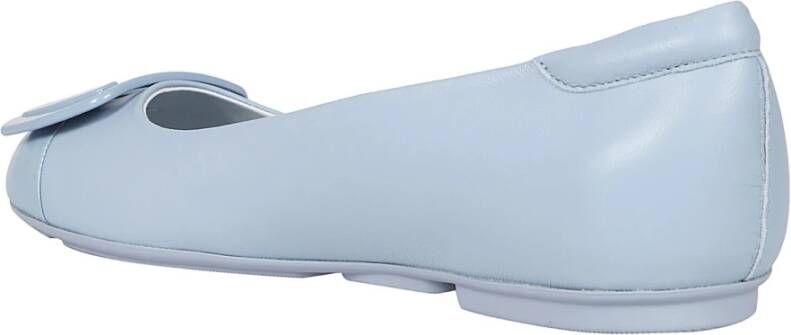 Hogan Zwarte leren ballerina schoenen met lakinzetten Blue Dames