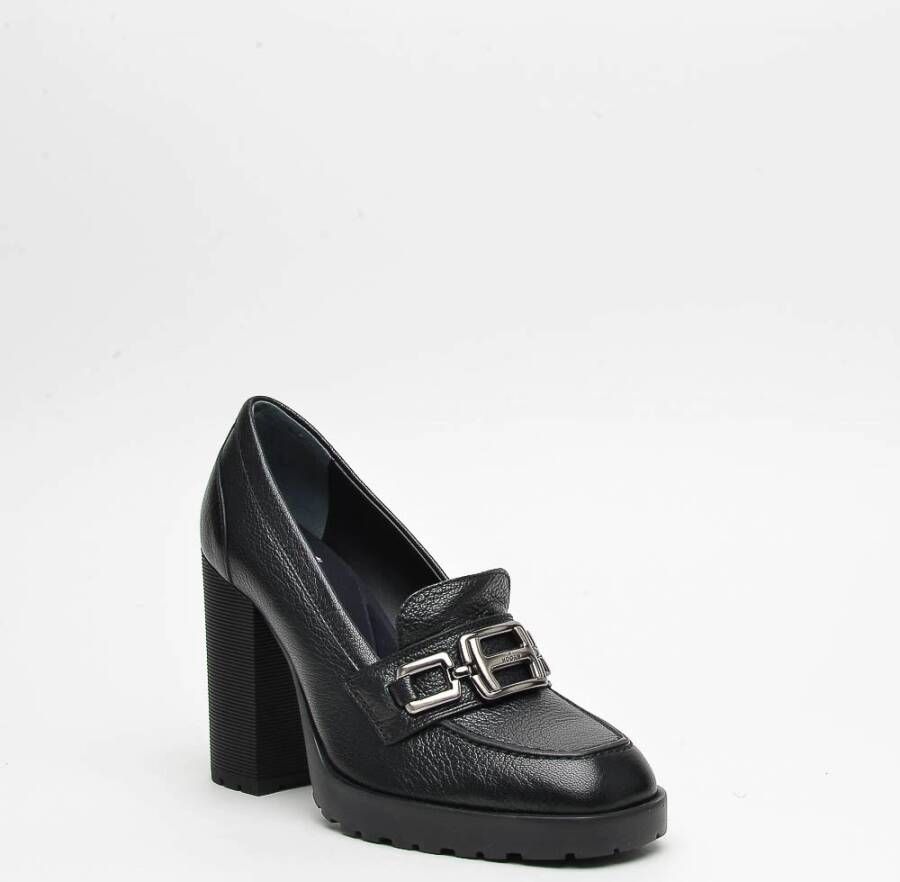 Hogan Zwarte leren geheugenschuim pumps Black Dames