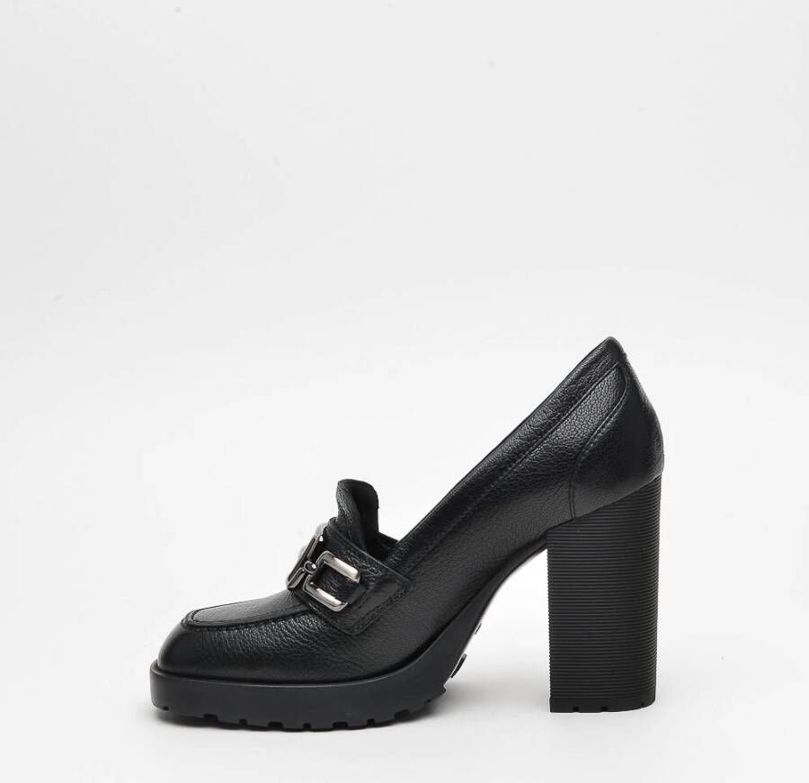 Hogan Zwarte leren geheugenschuim pumps Black Dames