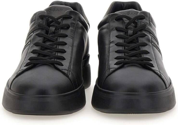 Hogan Zwarte Leren Heren Sneakers Black Heren