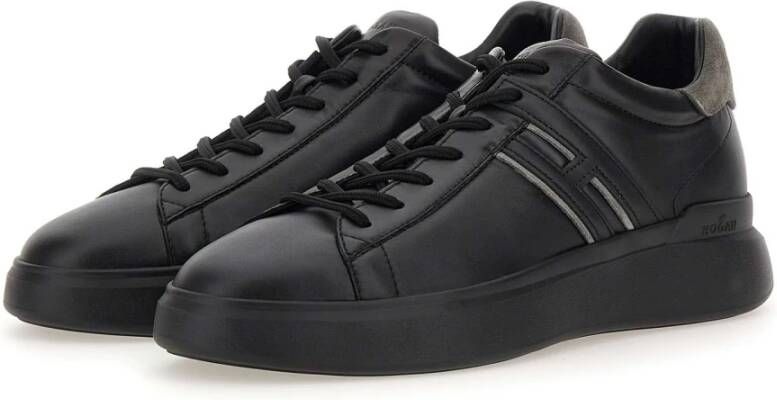 Hogan Zwarte Leren Heren Sneakers Black Heren