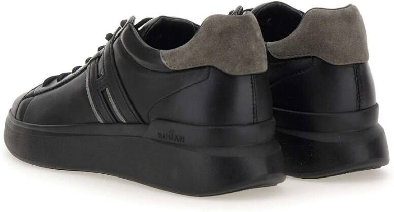 Hogan Zwarte Leren Heren Sneakers Black Heren