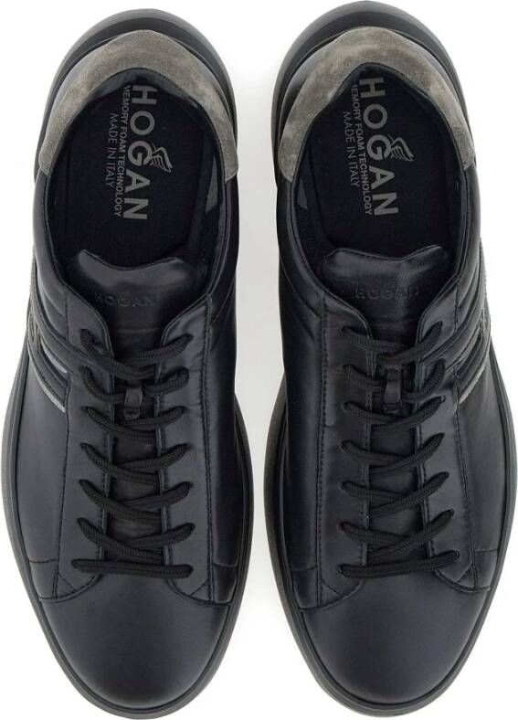 Hogan Zwarte Leren Heren Sneakers Black Heren