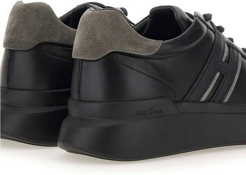 Hogan Zwarte Leren Heren Sneakers Black Heren