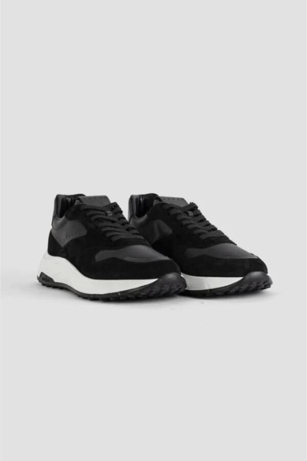 Hogan Zwarte Leren Hyperlight Sneakers Black Heren