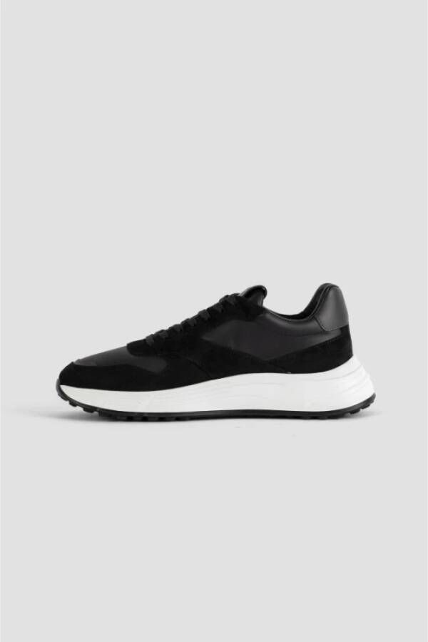 Hogan Zwarte Leren Hyperlight Sneakers Black Heren