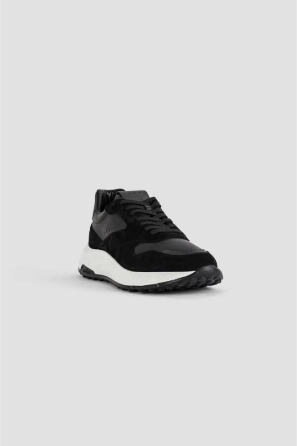 Hogan Zwarte Leren Hyperlight Sneakers Black Heren