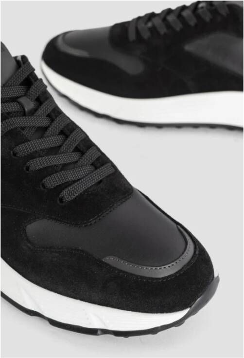 Hogan Zwarte Leren Hyperlight Sneakers Black Heren