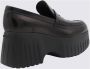 Hogan Zwarte Leren Loafers Oversized Zool Black Dames - Thumbnail 2