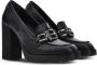 Hogan Zwarte Leren Mocassin Schoenen Black Dames - Thumbnail 2