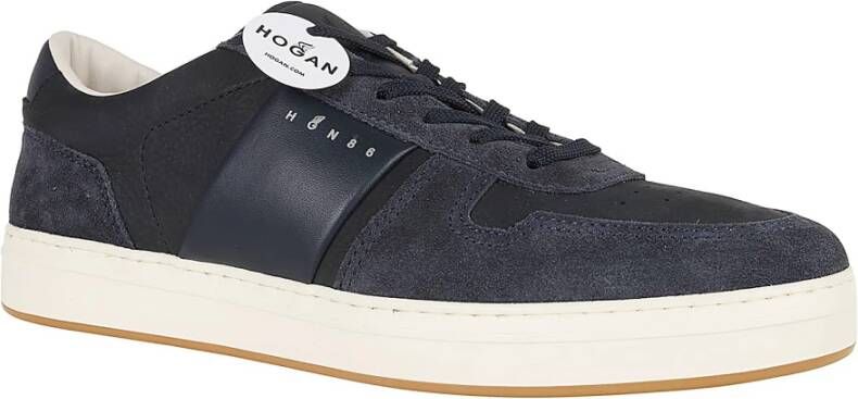 Hogan Zwarte Leren Sneakers Black Heren