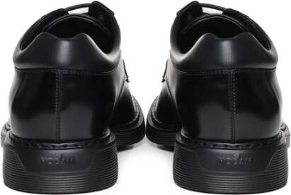 Hogan Zwarte leren sneakers met geheugenschuim Black Heren