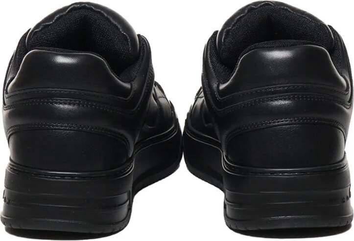 Hogan Zwarte Leren Sneakers met Rubberen Zool Black Heren