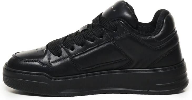 Hogan Zwarte Leren Sneakers met Rubberen Zool Black Heren