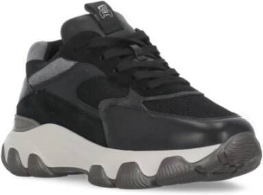 Hogan Zwarte Leren Sneakers voor Vrouw Black Dames