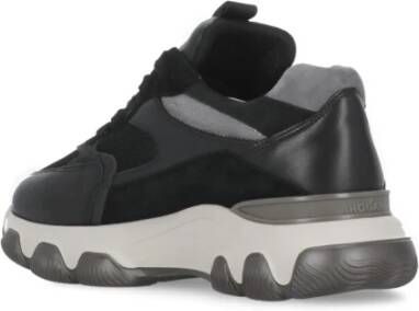 Hogan Zwarte Leren Sneakers voor Vrouw Black Dames