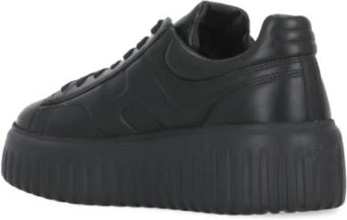 Hogan Zwarte Leren Sneakers voor Vrouwen Black Dames