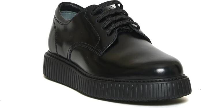 Hogan Zwarte leren veterschoenen Black Heren