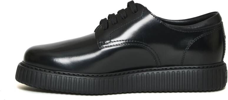 Hogan Zwarte leren veterschoenen Black Heren