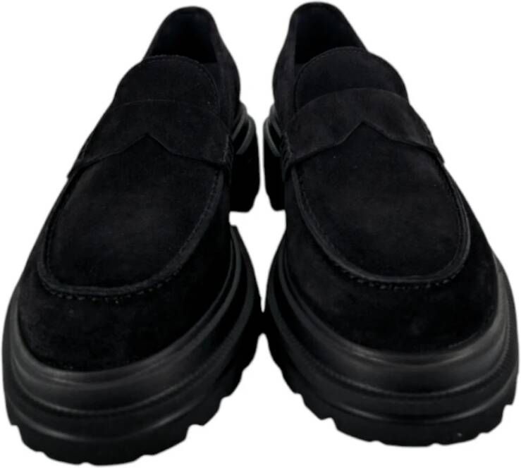 Hogan Zwarte Loafer Tankzool Black Dames