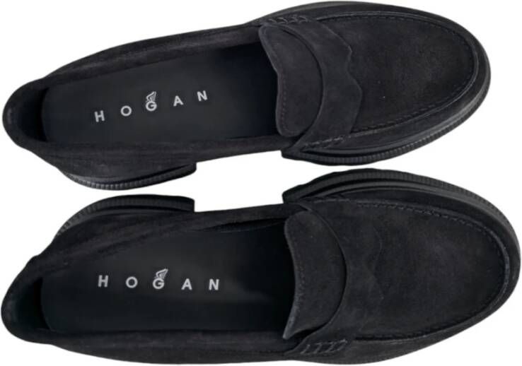 Hogan Zwarte Loafer Tankzool Black Dames