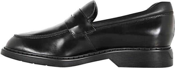 Hogan Zwarte Loafers voor Moderne Mannen Black Heren