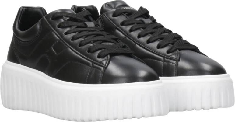 Hogan Zwarte Nappa Iconische Sneakers Black Dames