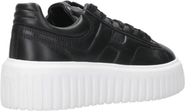 Hogan Zwarte Nappa Iconische Sneakers Black Dames