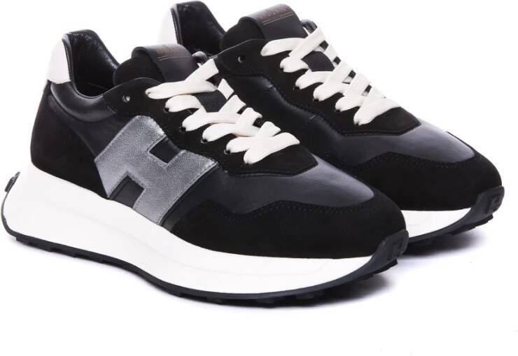 Hogan Zwarte Plateau Sneakers Black Dames