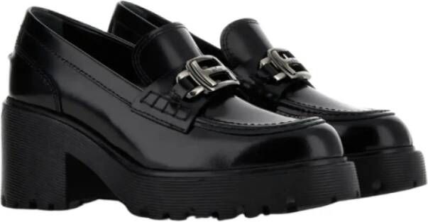 Hogan Zwarte platte schoenen klassieke stijl Black Dames