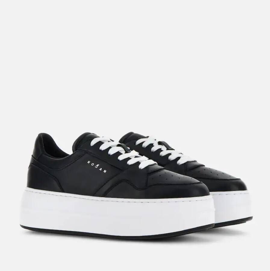 Hogan Zwarte Skyscraper Sneakers Urban Chic Black Dames