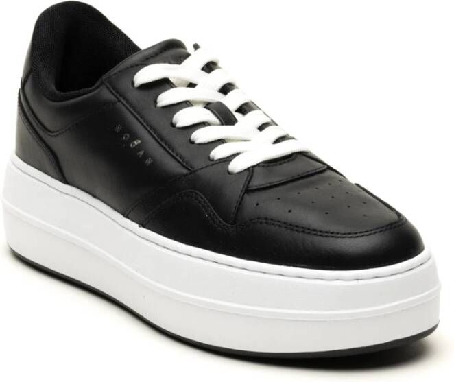 Hogan Zwarte Sneakers Allacciato Stijl Black Dames