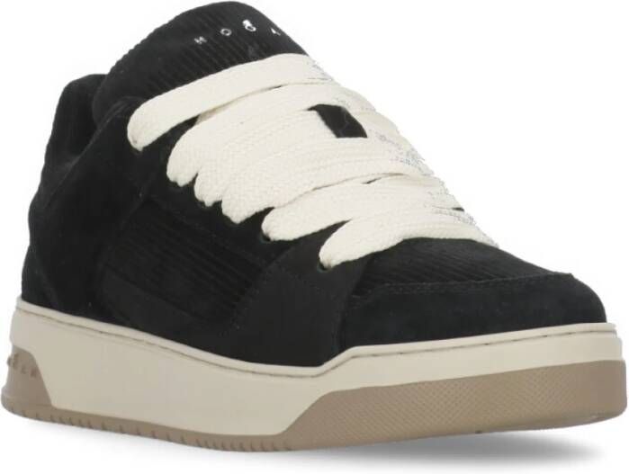 Hogan Zwarte Suède Leren Sneakers Ronde Neus Black Dames