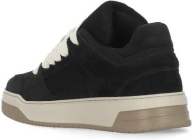 Hogan Zwarte Suède Leren Sneakers Ronde Neus Black Dames