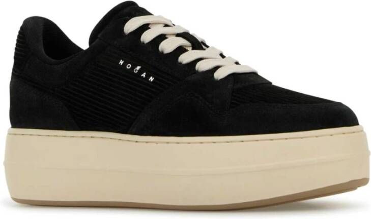 Hogan Zwarte suède Skyscraper Platform Sneakers Black Dames