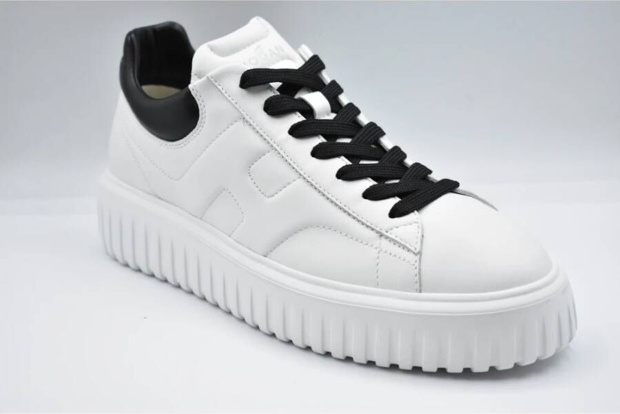 Hogan Zwarte Veterschoenen Elegante Stijl White Heren