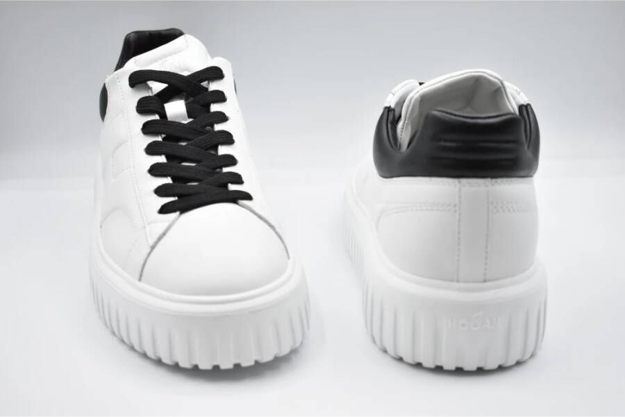 Hogan Zwarte Veterschoenen Elegante Stijl White Heren